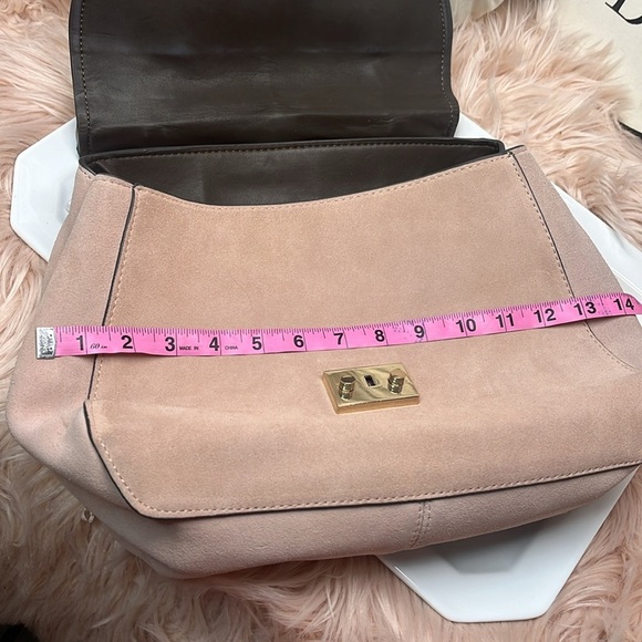 ZARA BLUSH SUEDE TOP HANDLED BAG - Picture 8 of 11